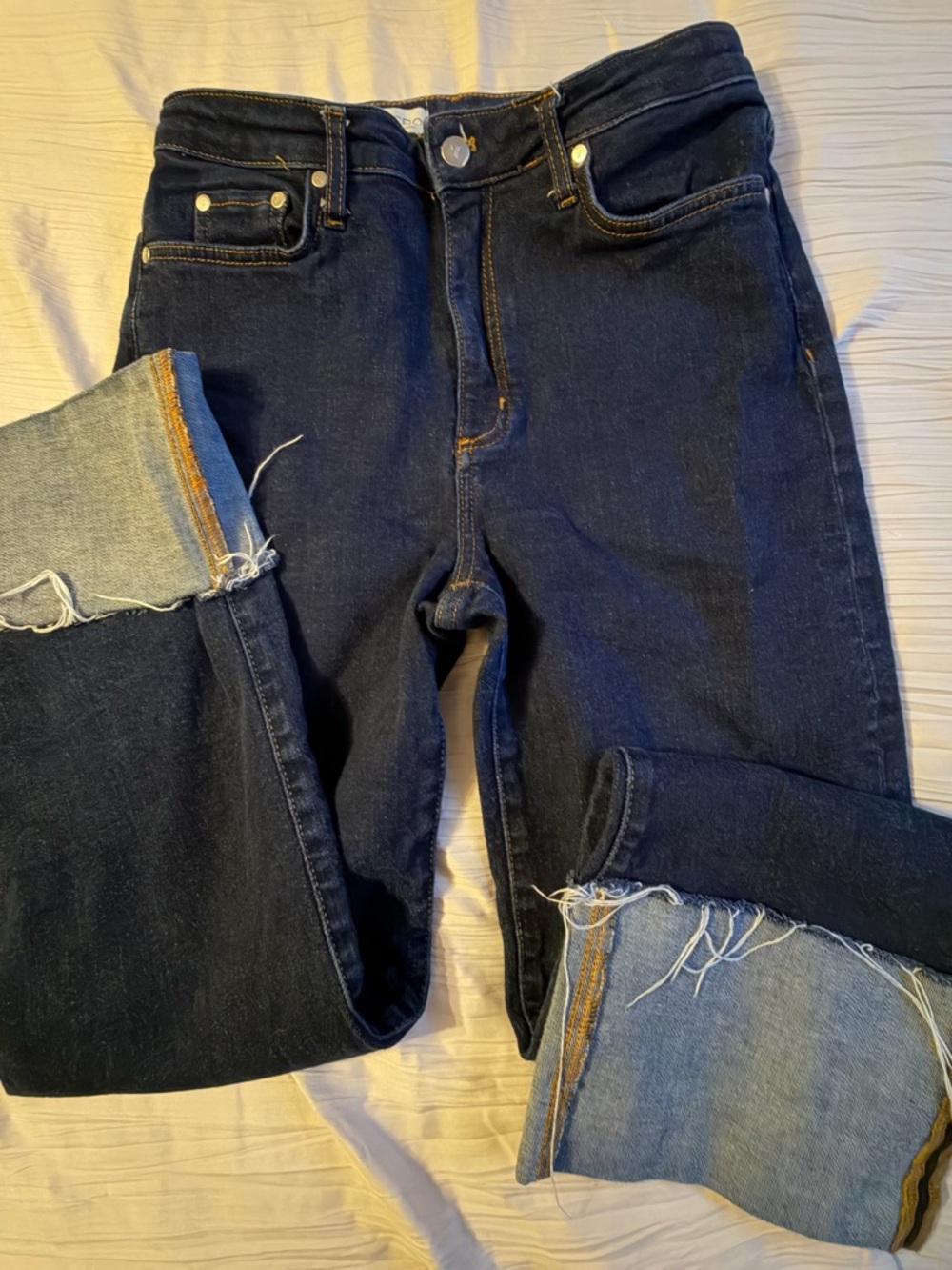 Pilcro cuffed dark wash‎ denim jeans size 29